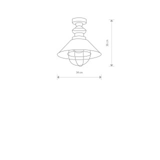 Plafon GARRET czekoladowy / miedziany retro vintage - Nowodvorski Lighting