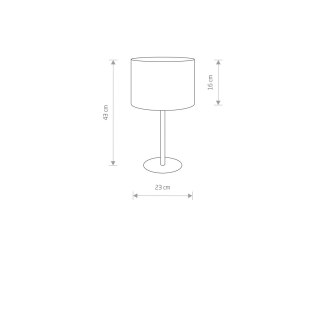 Lampa stołowa HOTEL I chrom / ecru abażur - Nowodvorski Lighitng
