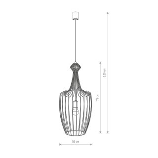 Lampa wisząca LUKSOR L mosiądz - Nowodvorski Lighting