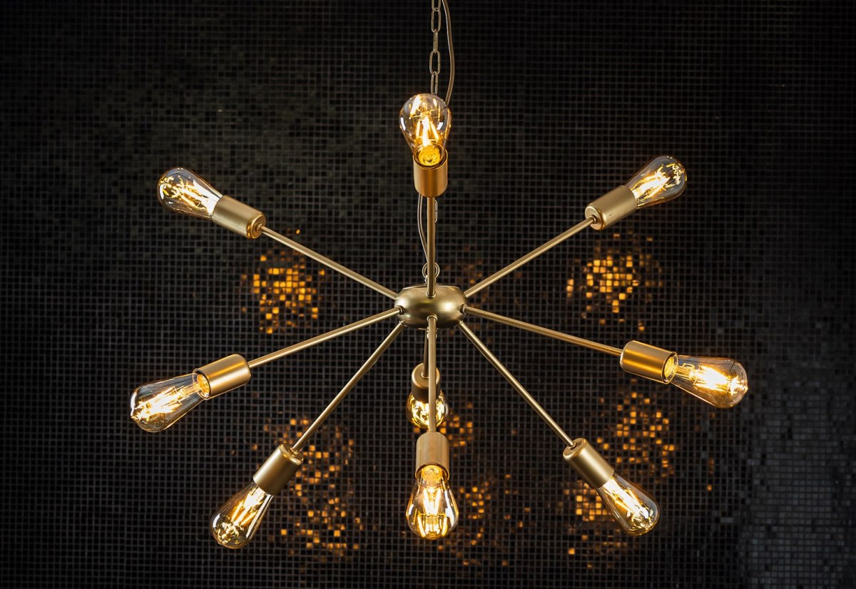 Lampa wisząca ROD 15 złota loft żarówki patyczak - Nowodvorski Lighting