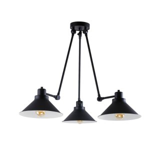 Lampa sufitowa TECHNO 3 czarna potrójna industrialna regulowana - Nowodvorski Lighting