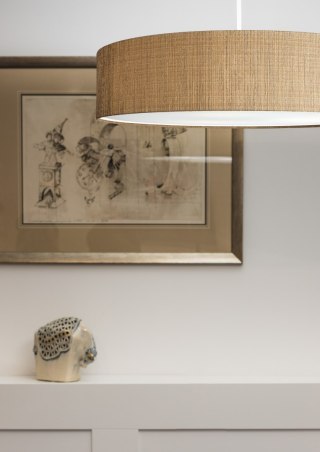 Lampa wisząca TURDA IV złota okrągły abażur - Nowodvorski Lighting