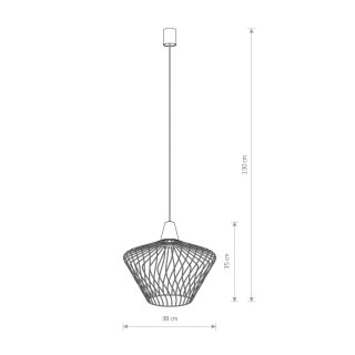 Lampa wisząca WAVE S mosiądz - Nowodvorski Lighting