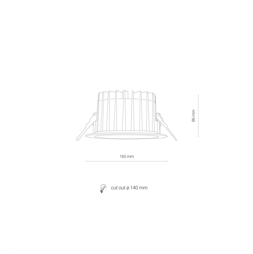 Lampa punktowa podtynkowa CL KEA LED 30W 4000K IP44 oprawa wpuszczana - Nowodvorski Lighting Lampa punktowa podtynkowa CL KEA LED 30W 4000K IP44 oprawa wpuszczana - Nowodvorski Lighting