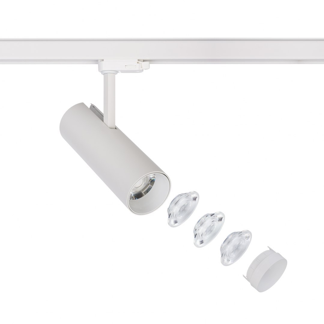 Lampa szynowa CTLS MILO biała LED 25W 3000K z regulacją kąta świecenia reflektor spot - Nowodvorski Lighting