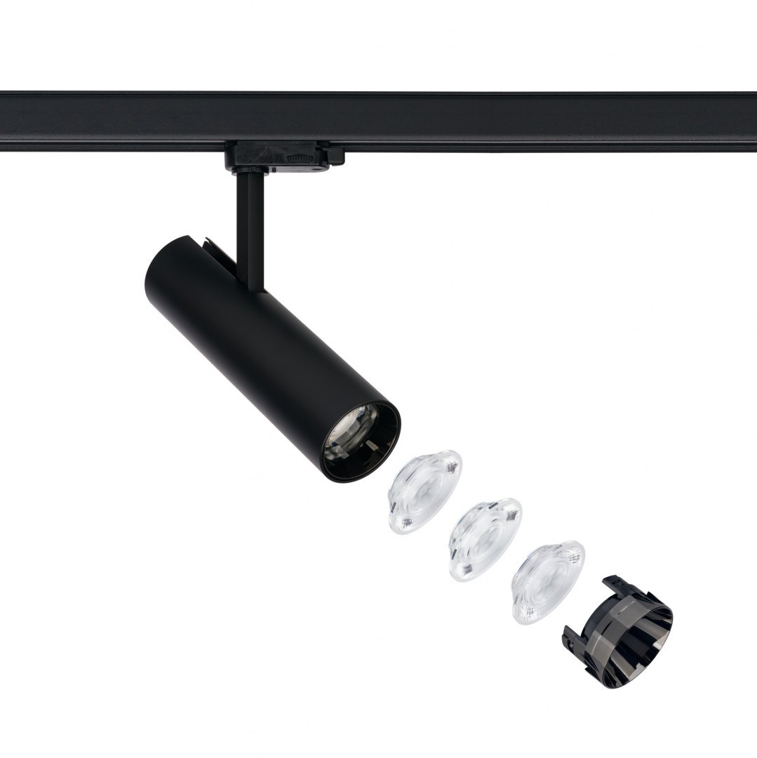 Lampa szynowa CTLS MILO czarna LED 25W 4000K z regulacją kąta świecenia reflektor spot - Nowodvorski Lighting Lampa szynowa CTLS MILO czarna LED 25W 4000K z regulacją kąta świecenia reflektor spot - Nowodvorski Lighting