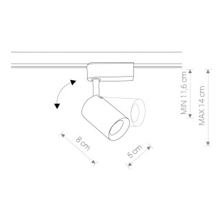 Lampa szynowa IRIS biała LED 7W 4000K reflektor do szyn PROFILE - Nowodvorski Lighting