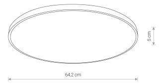 Plafon łazienkowy AGNES ROUND LED 64W czarny 3000K IP44 - Nowodvorski Lighting