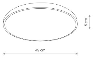 Plafon łazienkowy AGNES ROUND LED 32W czarny 3000K IP44 - Nowodvorski Lighting