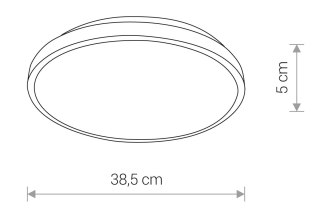 Plafon łazienkowy AGNES ROUND LED 22W czarny 3000K IP44 - Nowodvorski Lighting