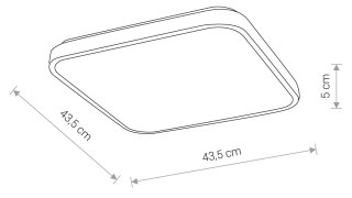 Plafon łazienkowy AGNES SQUARE LED 32W czarny 3000K IP44 - Nowodvorski Lighting