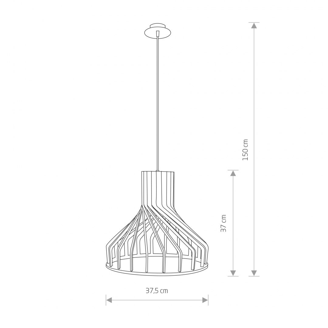 Lampa wisząca BIO E27 drewniana w stylu skandynawskim - Nowodvorski Lighting Lampa wisząca BIO E27 drewniana w stylu skandynawskim - Nowodvorski Lighting