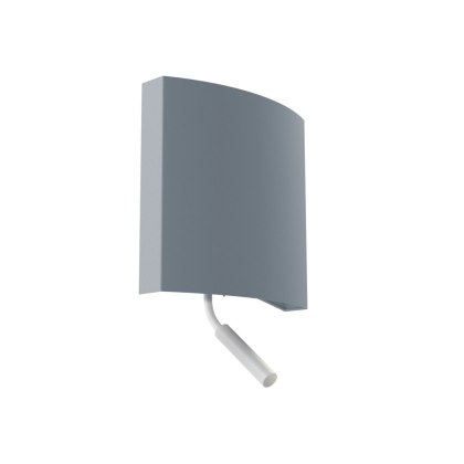 Kinkiet BORDE szary z włącznikiem i lampką do czytania - Nowodvorski Lighting