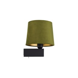 Kinkiet CHILLIN I zielono-złoty elegancki z abażurem i włącznikiem - Nowodvorski Lighting