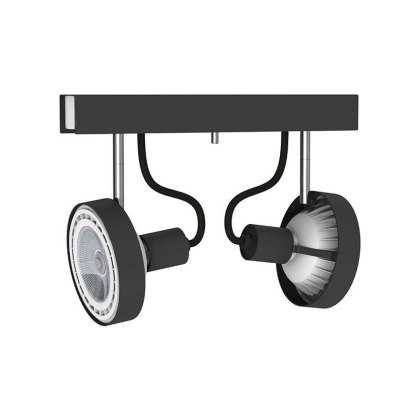 Industrialna lampa sufitowa CROSS 2 grafitowa reflektory na listwie - Nowodvorski Lighting