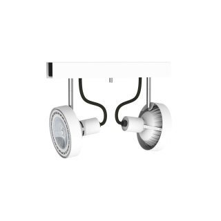 Industrialna lampa sufitowa CROSS 2 biała reflektory na listwie - Nowodvorski Lighting