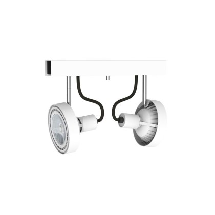 Industrialna lampa sufitowa CROSS 2 biała reflektory na listwie - Nowodvorski Lighting