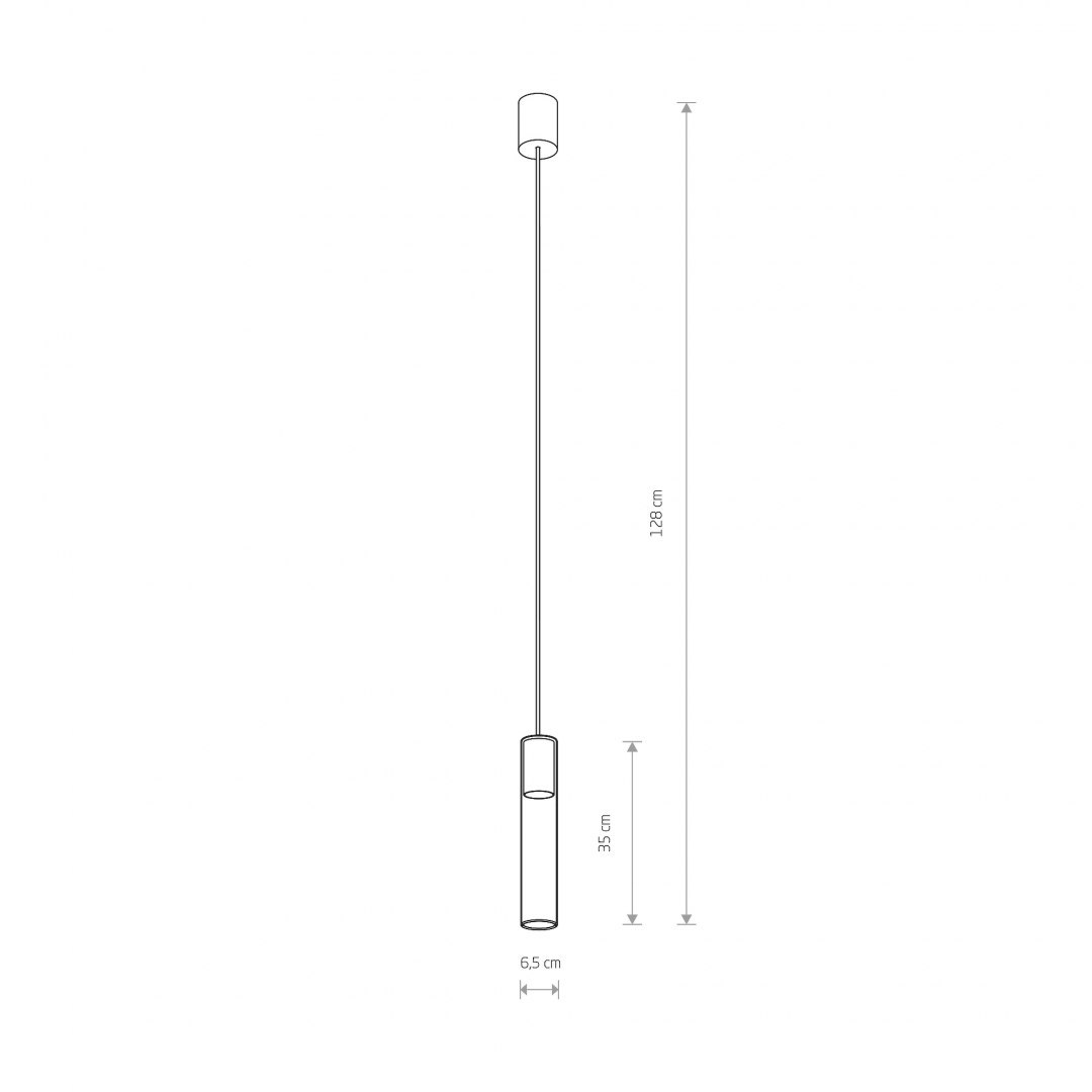 Lampa wisząca CYLINDER L czarna / transparentne szkło zwis - Nowodvorski Lighting Lampa wisząca CYLINDER L czarna / transparentne szkło zwis - Nowodvorski Lighting