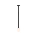 Lampa wisząca łazienkowa ICE EGG A czarna / biały szklany klosz - Nowodvorski Lighting