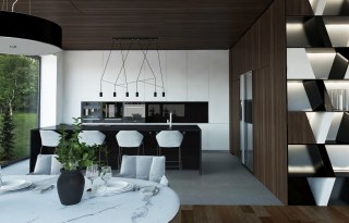 Lampa wisząca IMBRIA 6 punktowa czarny zwis nowoczesny listwa - Nowodvorski Lighting