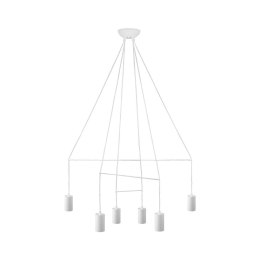 Lampa wisząca IMBRIA 6 punktowa biała do salonu jadalni nad stół - Nowodvorski Lighting