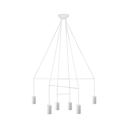Lampa wisząca IMBRIA 6 punktowa biała do salonu jadalni nad stół - Nowodvorski Lighting