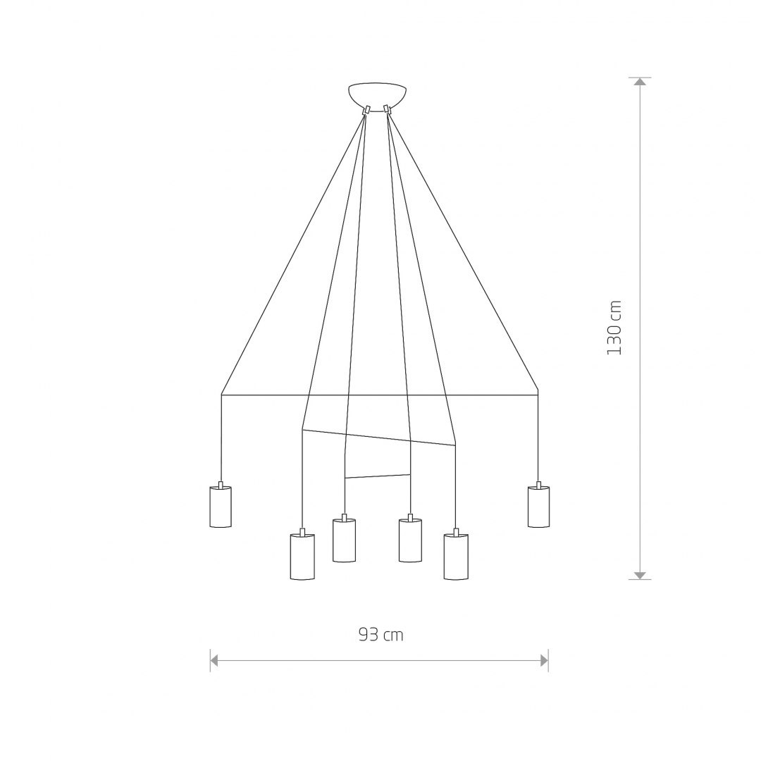 Lampa wisząca IMBRIA 6 punktowa biała do salonu jadalni nad stół - Nowodvorski Lighting Lampa wisząca IMBRIA 6 punktowa biała do salonu jadalni nad stół - Nowodvorski Lighting