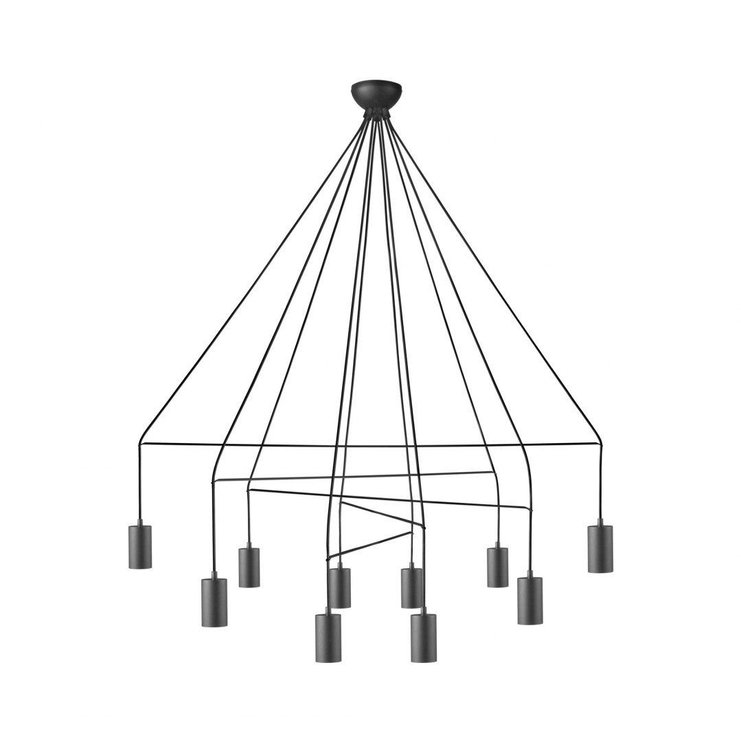 Lampa wisząca IMBRIA 10 punktowa czarna do salonu jadalni nad stół - Nowodvorski Lighting Lampa wisząca IMBRIA 10 punktowa czarna do salonu jadalni nad stół - Nowodvorski Lighting