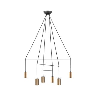 Lampa wisząca IMBRIA 6 punktowa mosiądz do salonu jadalni nad stół - Nowodvorski Lighting