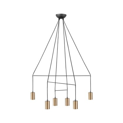Lampa wisząca IMBRIA 6 punktowa mosiądz do salonu jadalni nad stół - Nowodvorski Lighting