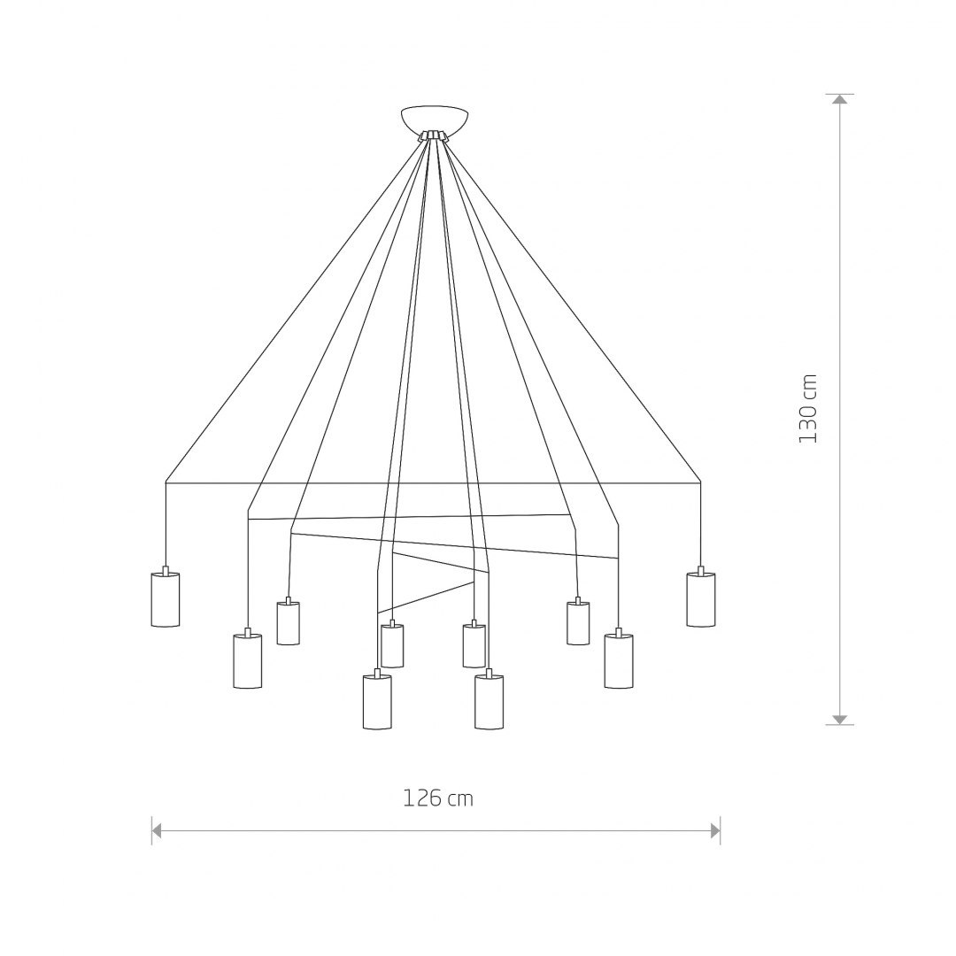 Lampa wisząca IMBRIA 10 punktowa mosiądz do salonu jadalni nad stół - Nowodvorski Lighting Lampa wisząca IMBRIA 10 punktowa mosiądz do salonu jadalni nad stół - Nowodvorski Lighting