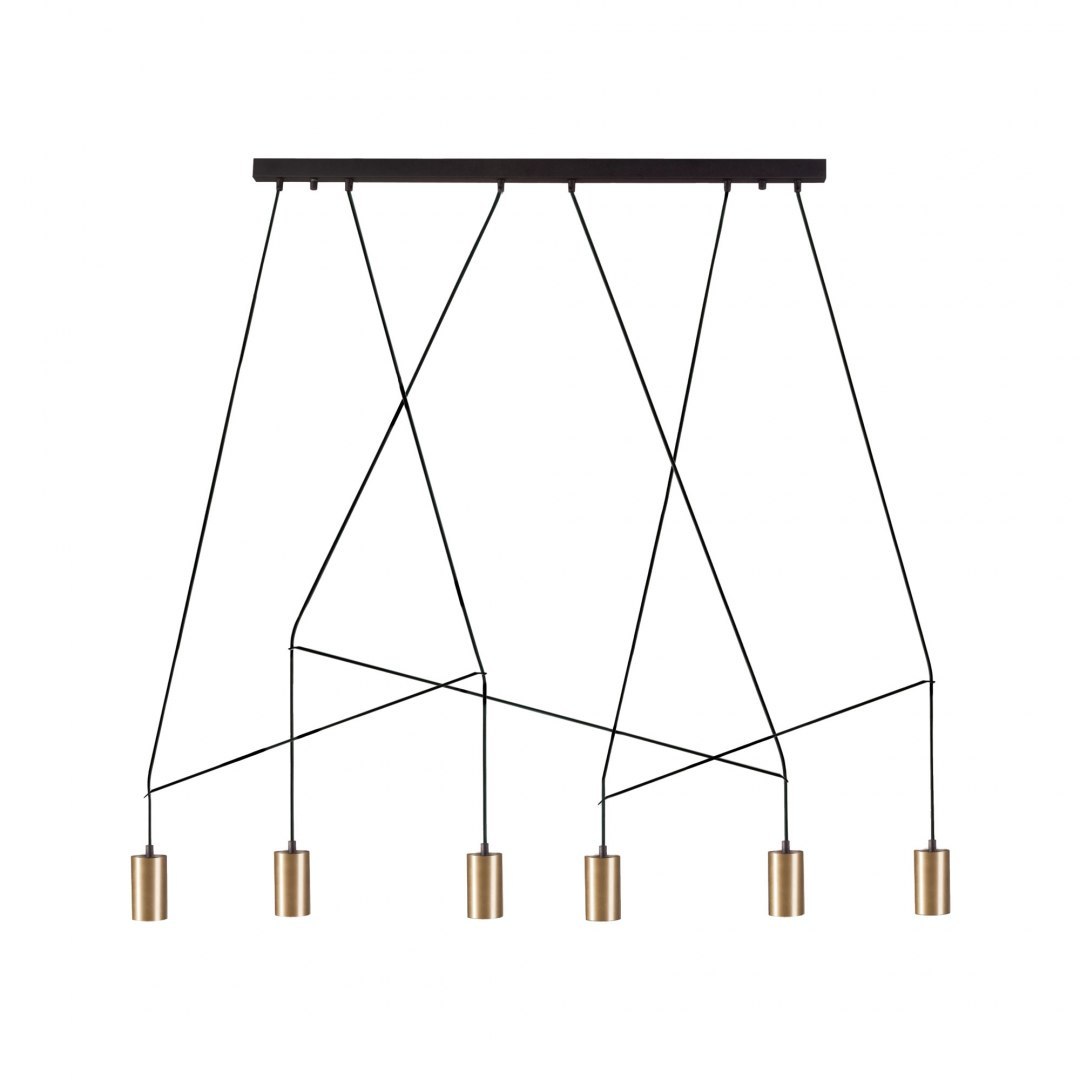 Lampa wisząca IMBRIA 6 punktowa mosiądz zwis nowoczesny - Nowodvorski Lighting Lampa wisząca IMBRIA 6 punktowa mosiądz zwis nowoczesny - Nowodvorski Lighting