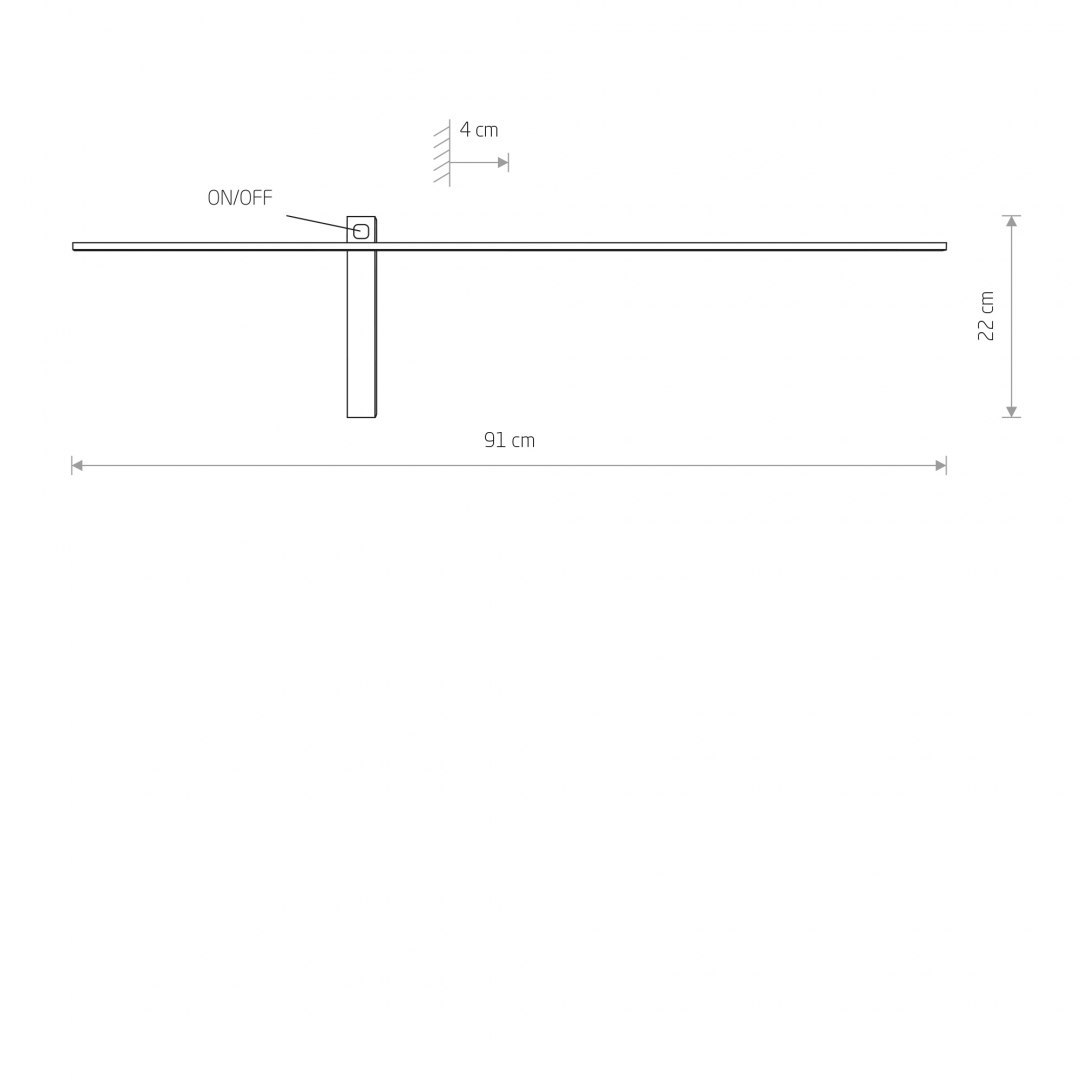 Minimalistyczny kinkiet IMPULSE LED M czarny ze ściemniaczem - Nowodvorski Lighting Minimalistyczny kinkiet IMPULSE LED M czarny ze ściemniaczem - Nowodvorski Lighting