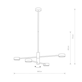 Lampa wisząca ORBIT 4x8W biała nowoczesna - Nowodvorski Lighting