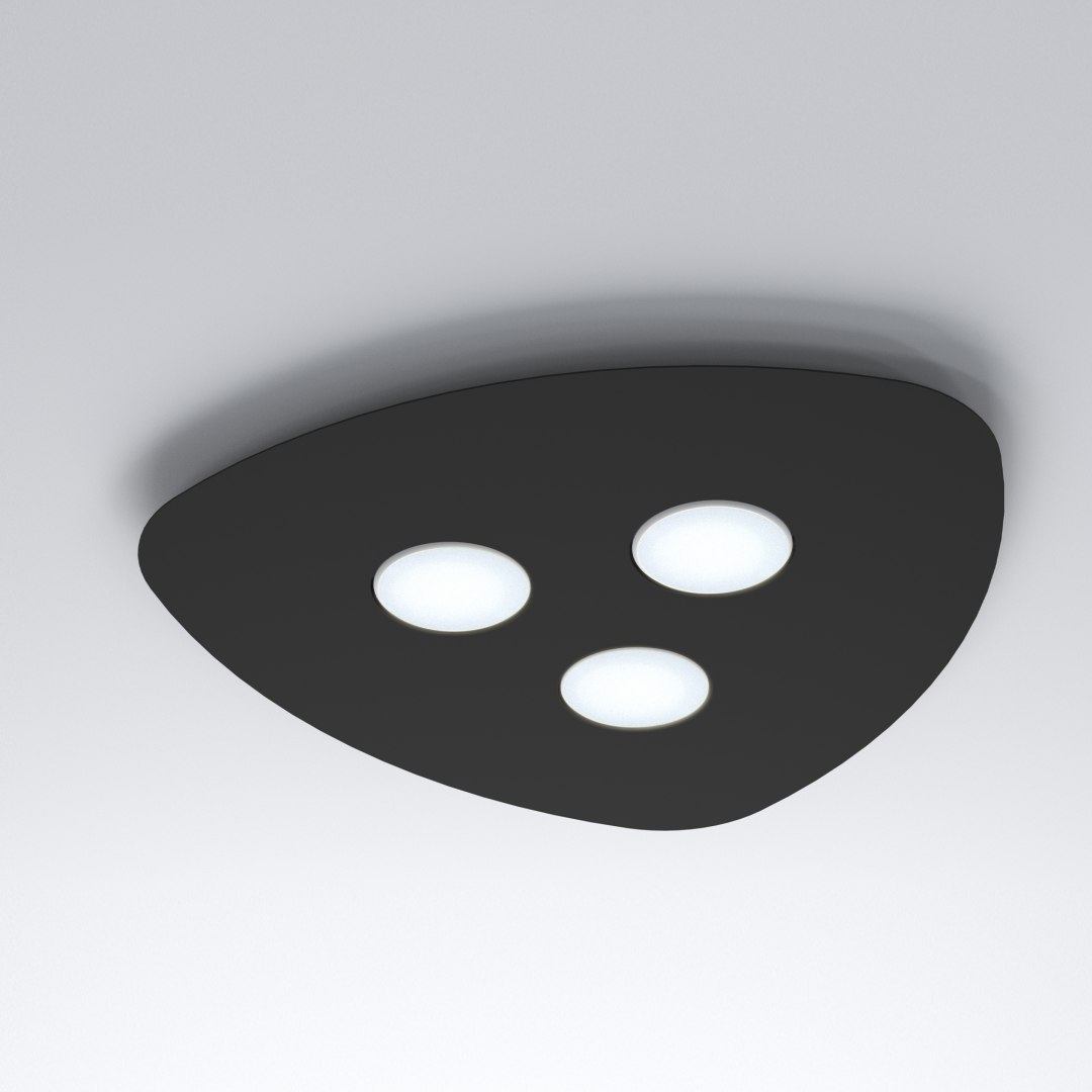 Plafon ORGANIC III czarna potrójna lampa sufitowa - Nowodvorski Lighting
