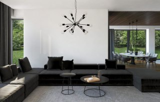 Lampa wisząca ROD 15 czarna loft żarówki patyczak - Nowodvorski Lighting