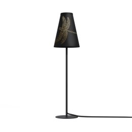 Lampa stołowa TRIFLE czarno-złota z abażurem z ważką - Nowodvorski Lighting
