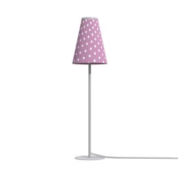 Lampa stołowa TRIFLE różowa w białe kropki z abażurem - Nowodvorski Lighting