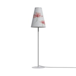 Lampa stołowa TRIFLE biało-różowa z kwiecistym abażurem - Nowodvorski Lighting