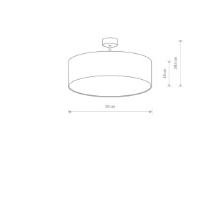 Lampa sufitowa okrąga VIOLET szary abażur do salonu sypialni - Nowodvorski Lighting