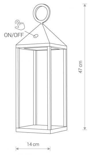 Lampa zewnętrzna PICNIC LED grafitowa stojąca / wisząca - Nowodvorski Lighting