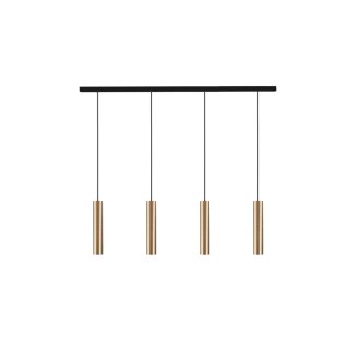 Lampa wisząca BATON 4 mosiądz zwis tuby na listwie - Nowodvorski Lighting