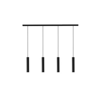 Lampa wisząca BATON 4 czarny zwis tuby na listwie - Nowodvorski Lighting
