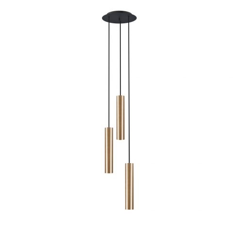 Lampa wisząca BATON 3 mosiądz potrójny zwis kaskada - Nowodvorski Lighting Lampa wisząca BATON 3 mosiądz potrójny zwis kaskada - Nowodvorski Lighting