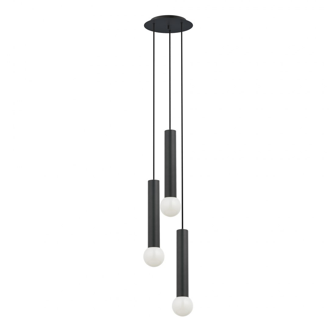 Lampa wisząca BATON 3 czarna potrójny zwis kaskada - Nowodvorski Lighting Lampa wisząca BATON 3 czarna potrójny zwis kaskada - Nowodvorski Lighting