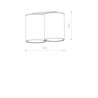 Lampa natynkowa EYE TONE II biała podwójna tuba spot - Nowodvorski Lighting