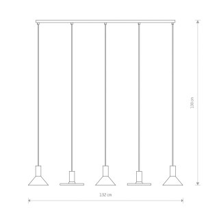 Lampa wisząca HERMANOS V czarny / mosiądz zwis nad wyspę stół - Nowodvorski Lighting