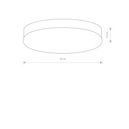 Okrągły plafon sufitowy KASAI czarny / szklany E27 - Nowodvorski Lighting