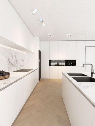 Lampa podtynkowa MONO SURFACE III biało-złote spoty na listwie - Nowodvorski Lighting