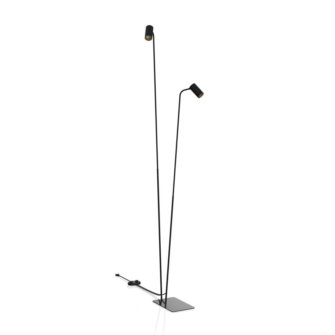 Lampa podłogowa MONO II czarno-złota podwójna regulowana - Nowodvorski Lighting Lampa podłogowa MONO II czarno-złota podwójna regulowana - Nowodvorski Lighting